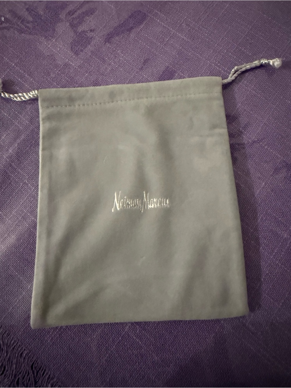 Neiman Marcus Gray Divided Sunglasses Jewelry Dust Bag Pouch 6.5x5